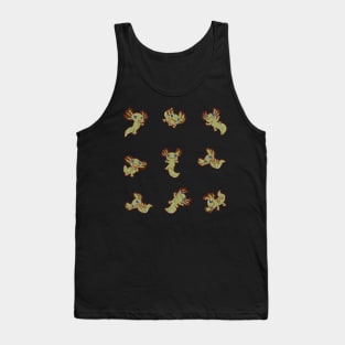 Enigma green wild type vitiligo axolotl mud puppy blanket Tank Top